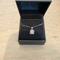 Center of Me Diamond Necklace 1/2 ct tw 10K White Gold 18"
