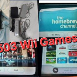 HOMEBREW Nintendo black WII MODDED CONSOLE Bundle 1TB!!. COMES WITH 603!! WII GAMES & 3000+ Classic Games