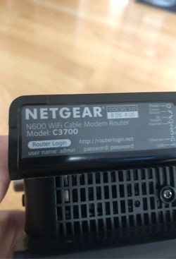 Netgear N600 wifi router. C3700 model