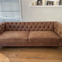 Faux Leather Couch 