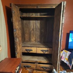 Rustic Television And Stereo  Cabinet 