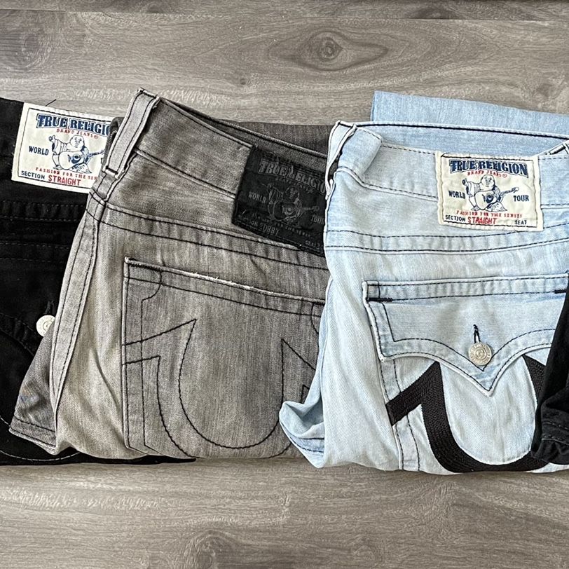 True Religion Jeans (5pairs) 2 Bobby / 3 Straight Fit 