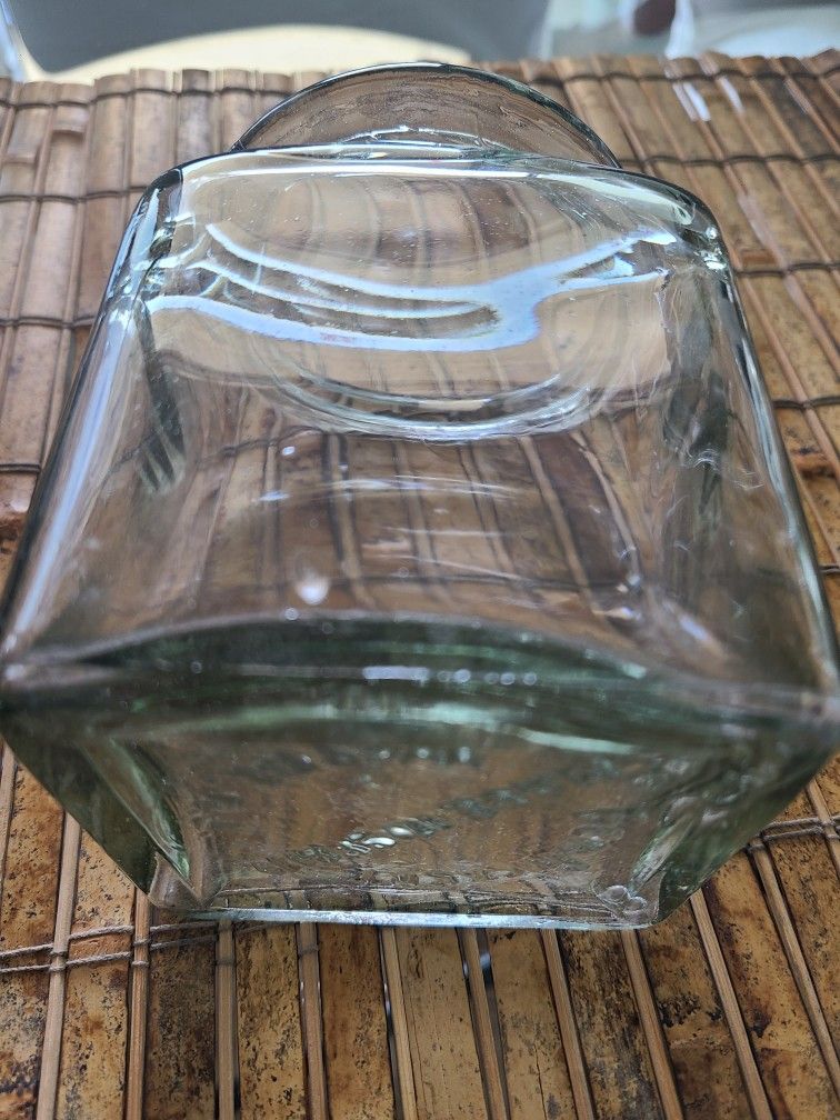 Ben Rickert Antique Square Jar. Made In SPAIN. WAYNE,NJ