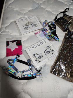 Rave clothes and boots new never worn