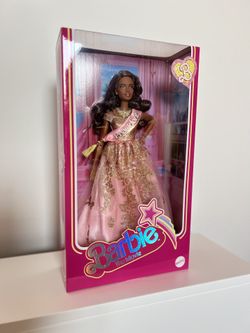 barbie pink and gold dress Barbie Fashions Complete Look Gold Gown with Pink Tulle Set – Square Imports main image 0