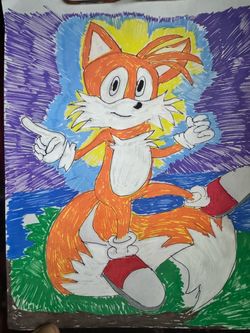 Tails Sonic the Hedgehog Hand-Drawn Fan Art