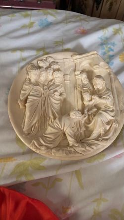 vintage ivory alabaster "L'Adorazione dei Magi"