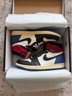 Air Jordan 1 x Union x Fragment Black and Varsity Red Size 10