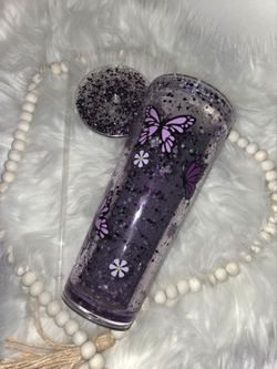 24oz Dual Lava Snow Globe Tumbler