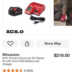Milwaukee battery and charger brand new never opened
