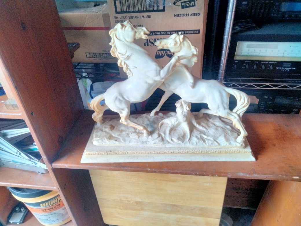 A Sabatini Statue Rearing Horses