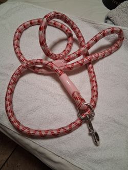 Pink Red Rope Dog Leash