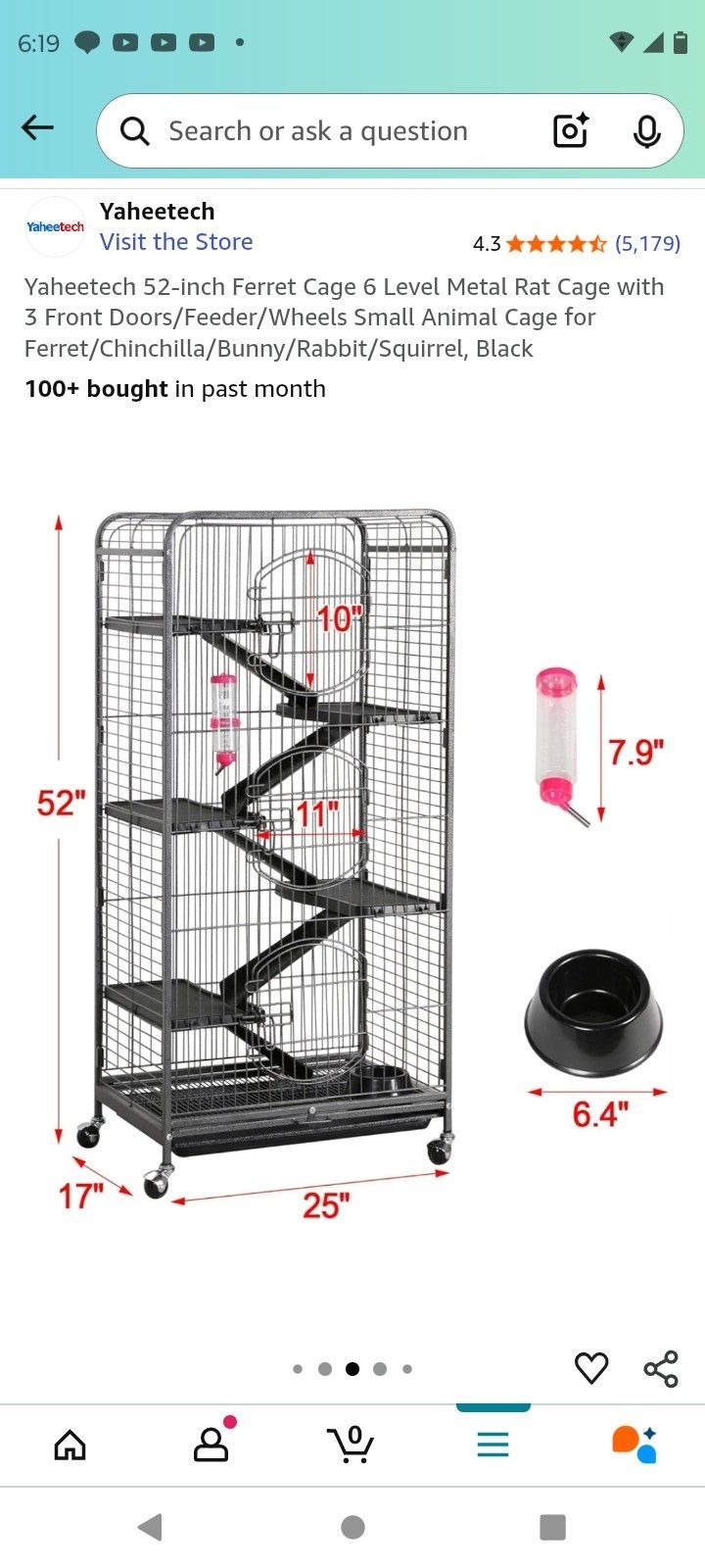 Large Chinchilla Cage (Or Other Like Sized Animals)  Brand New