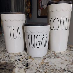 Rae Dunn Trio Of Canisters 