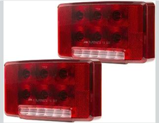 Pair Set of  LED Tail Rear Position Lights Brake License for International Prostar Linehaul