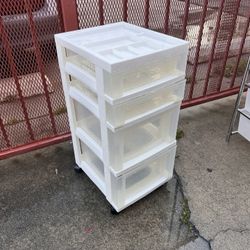 Rolling Plastic Drawer Cart 