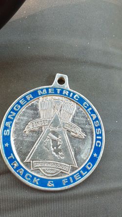 Sanger High School medal for track 1899
