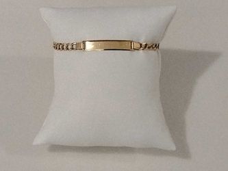 Nameplate Id Bracelet Yellow Gold 10k 4.5 Grams 6 Inch Vc0926liimia