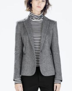 ZARA BASIC, Gray Blazer, Size XS