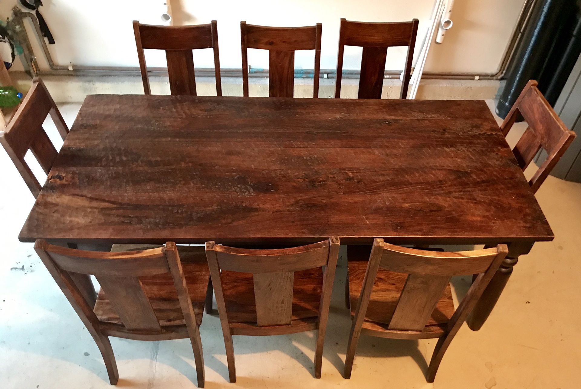 EUC COST PLUS WORLD MARKET SOURAV DINING TABLE, BUFFET TABLE, AND 8