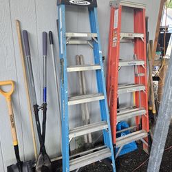 Pair 6 Feet Long Ladders 