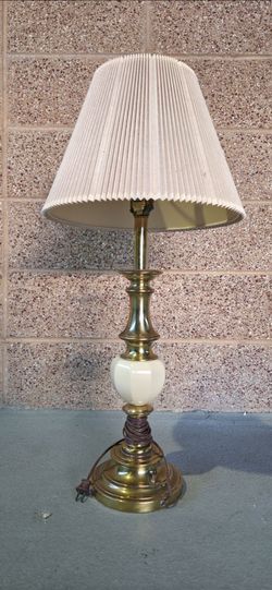 Vintage Stiffel Brass & Ceramic Table Lamp – Hollywood Regency / Traditional