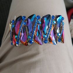 multicolor peacock bracelet
