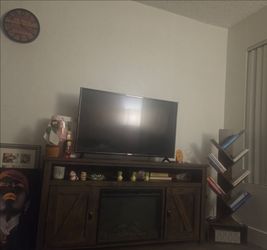 Tv stand with fireplace