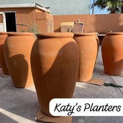 Taller Terracotta Planters 32”x19” $110 Each
