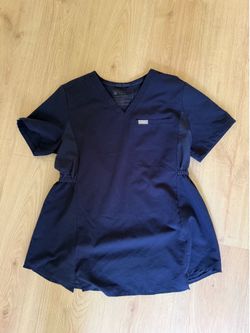 Maternity Scrub Top - Figs Navy Size Small