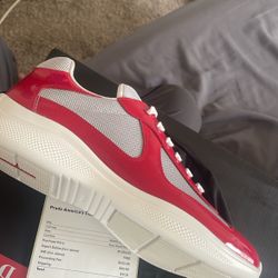 Prada American Cup Sneakers Red