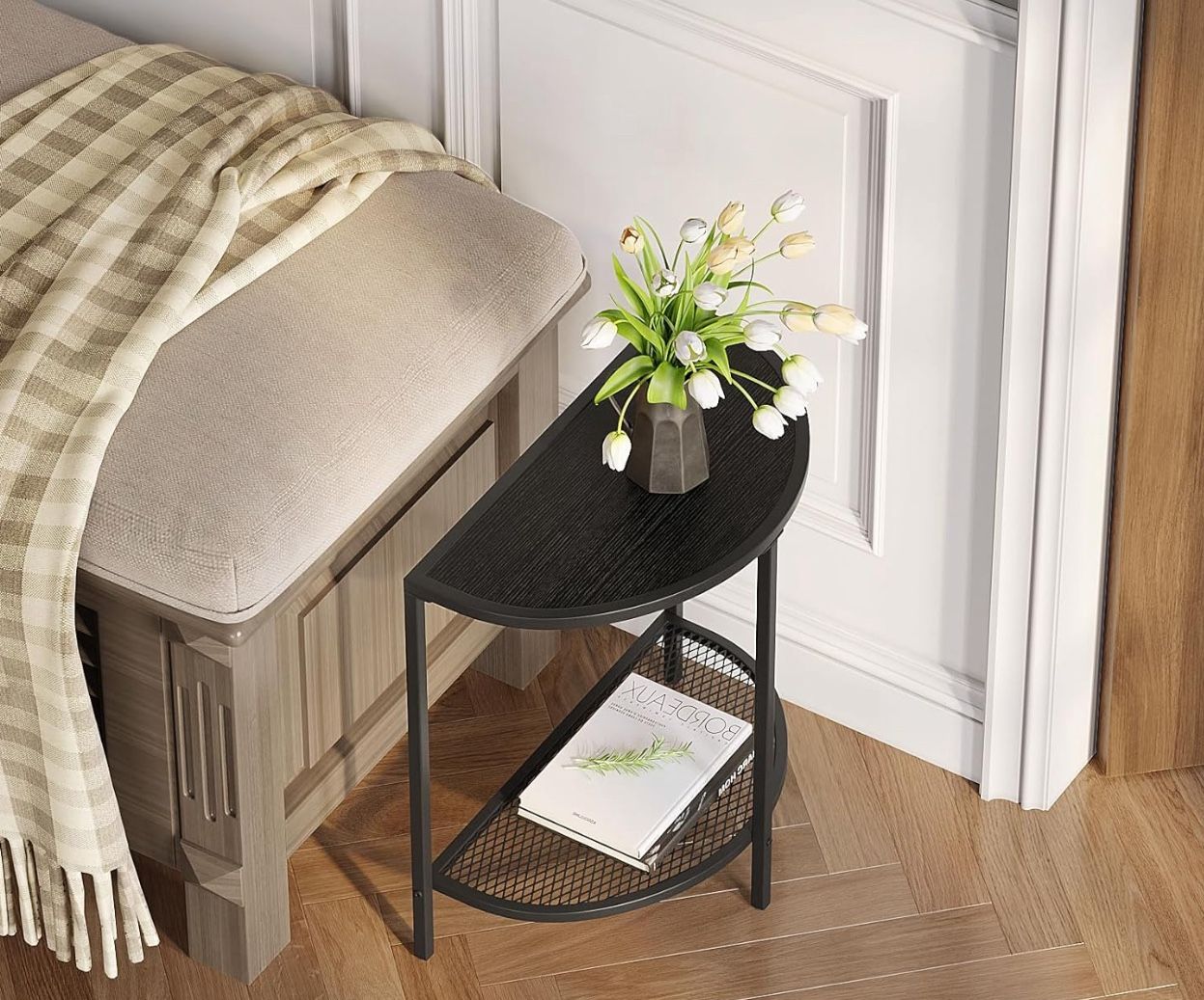 Half Moon Side Table / End Table – $30