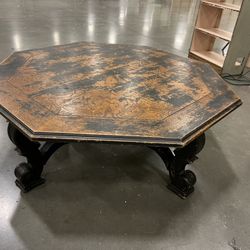 Huge Wood Coffee Table 