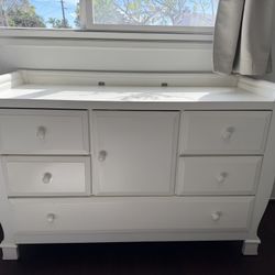 White Wooden Dresser/ Baby Changing Table