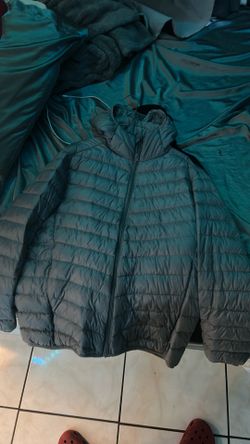 Grey puffer hoodie