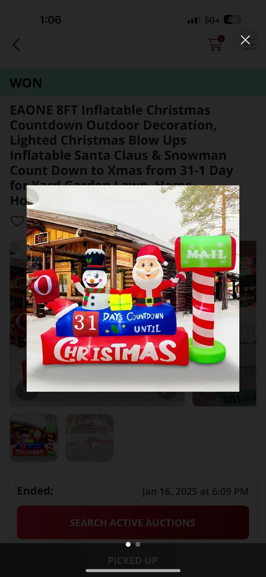 8Ft Inflatable Countdown Until Christmas (NEW)