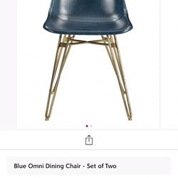 Moe’s Good Quality Blue Teal Dining Chairs $450 OBO 