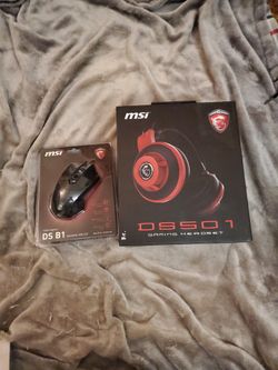 Msi Gaming Bundle, DS B1 Interceptor Mouse & DS 501 Headset BNIB