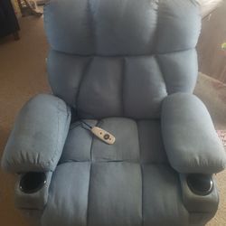 Light Blue Recliner 