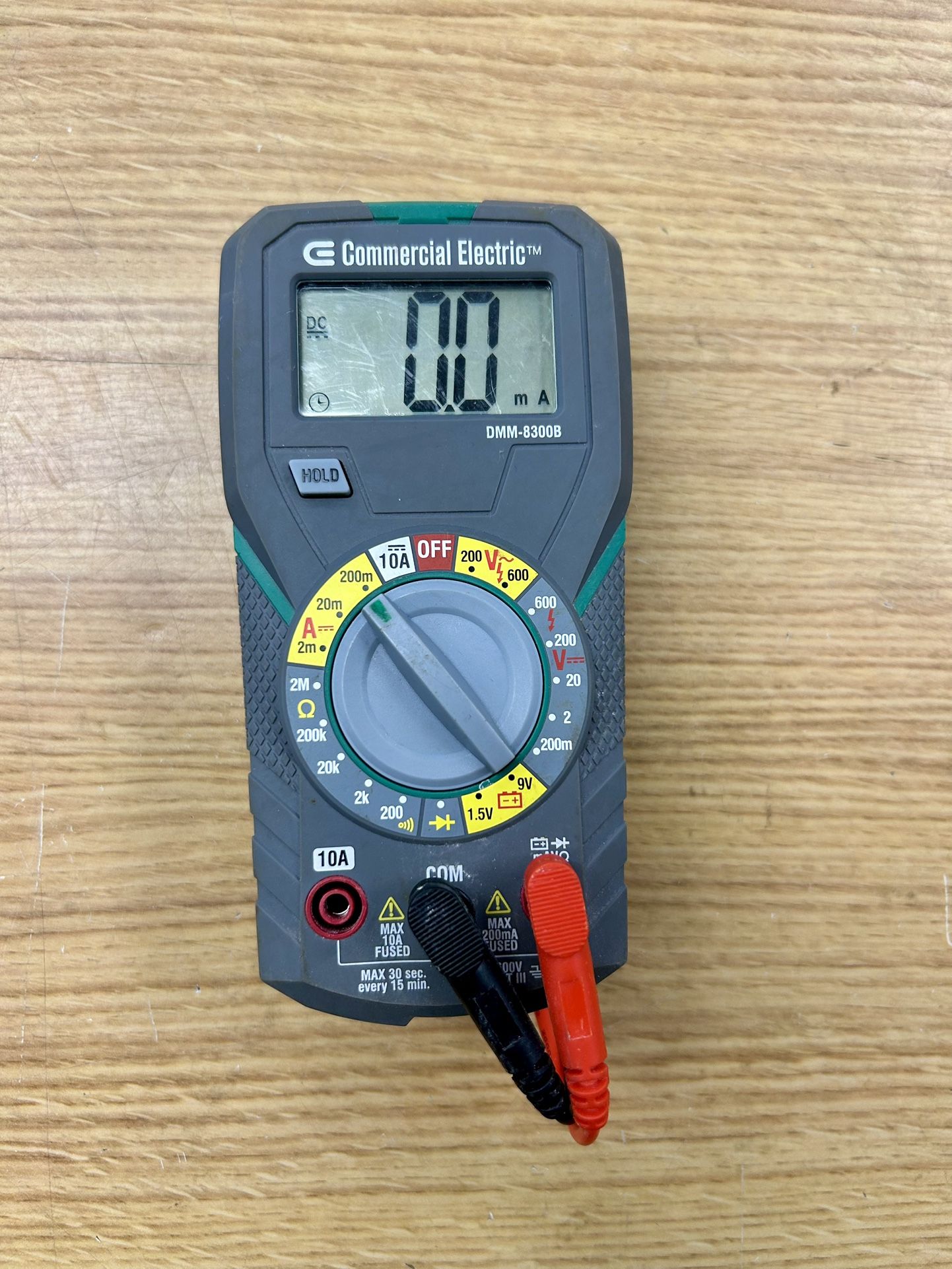 Commercial Electric Manual-Ranging Multi-Meter DMM-8300B