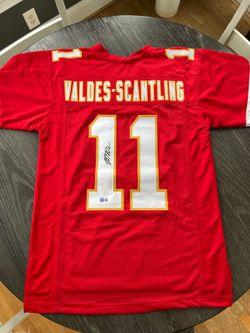 Marquez Valdes-Scantling Autographed Kansas City Chiefs Custom Jersey #11 (BAS Cert.)