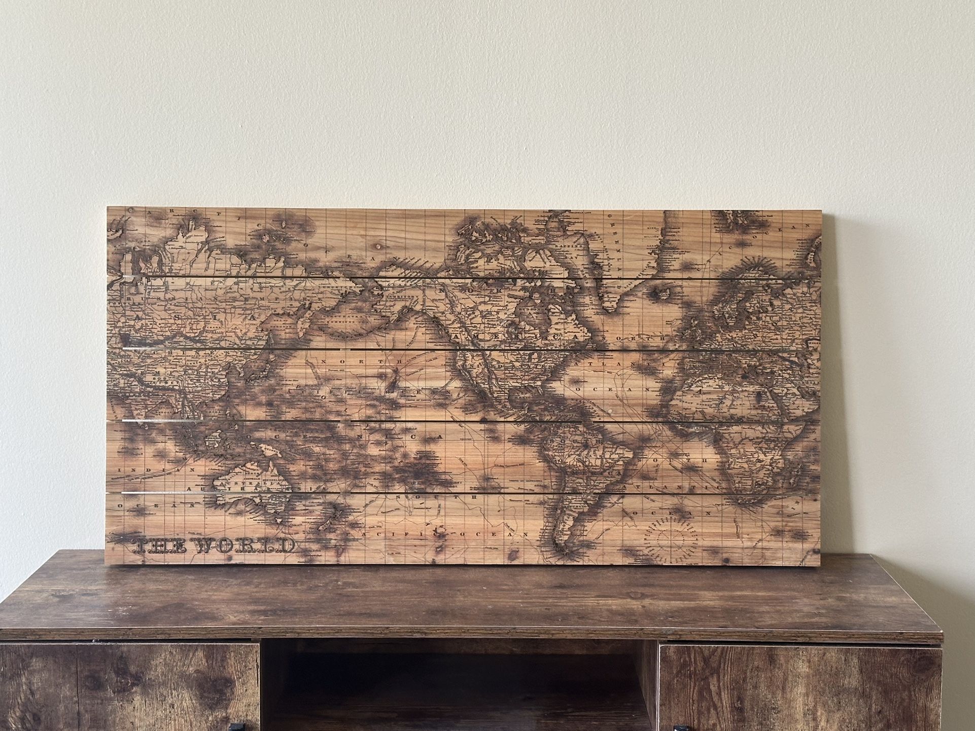 Wooden World Map