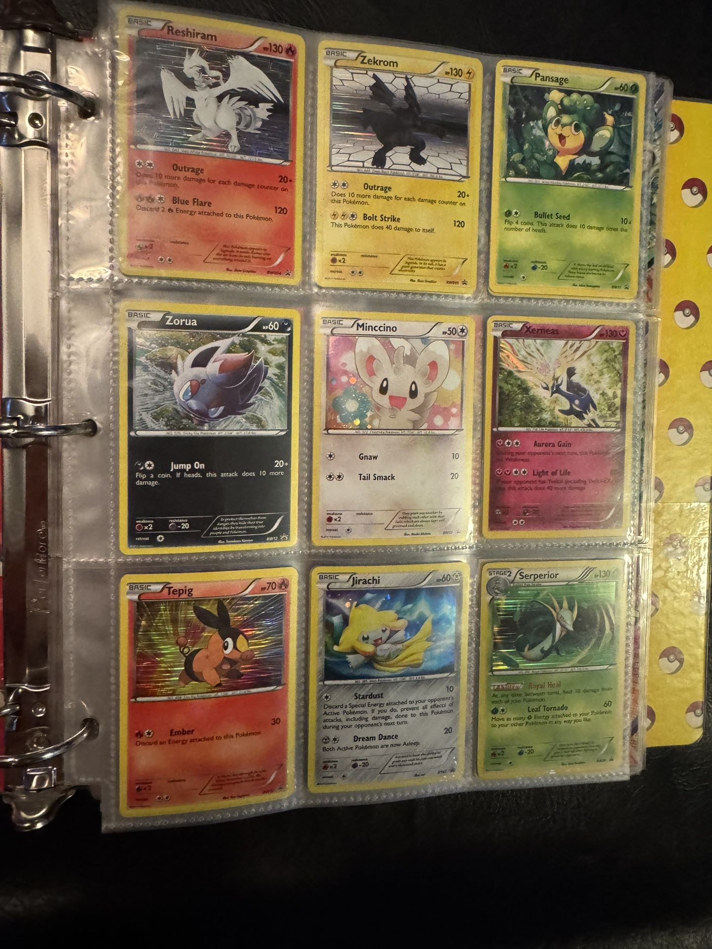 Book of Pokémon Cards In Protective Sleeves