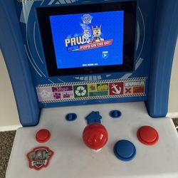 Paw Patrol Arcade Game With Toy Box And 2 Step Stools