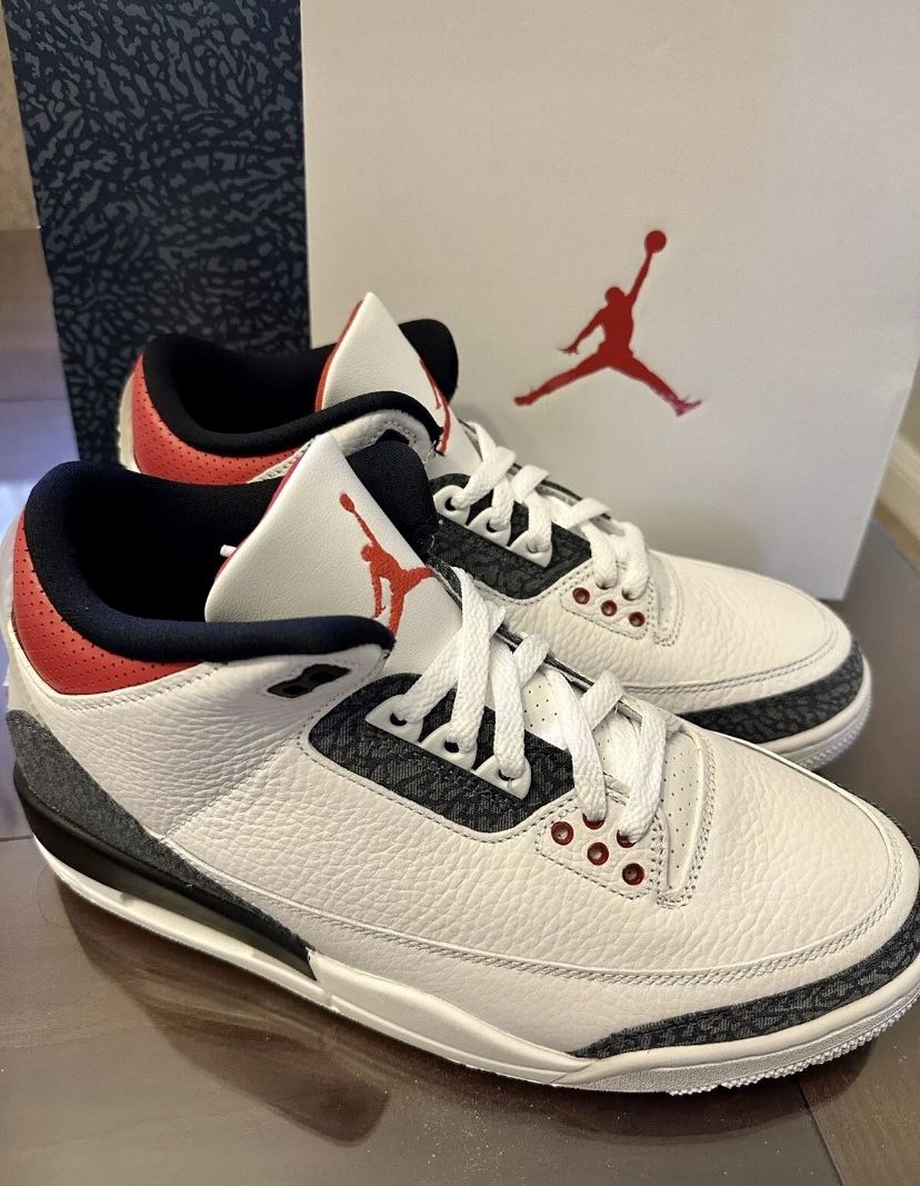 Air Jordan Retro Denim Fire Red Size