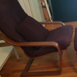Ikea Poang Armchair and ottoman