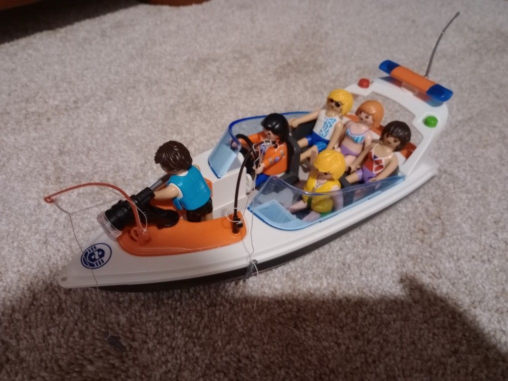 Playmobil Boat With Spotlight