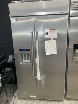 Kitchen aid 42” built in refrigerator in stainless steel new open box