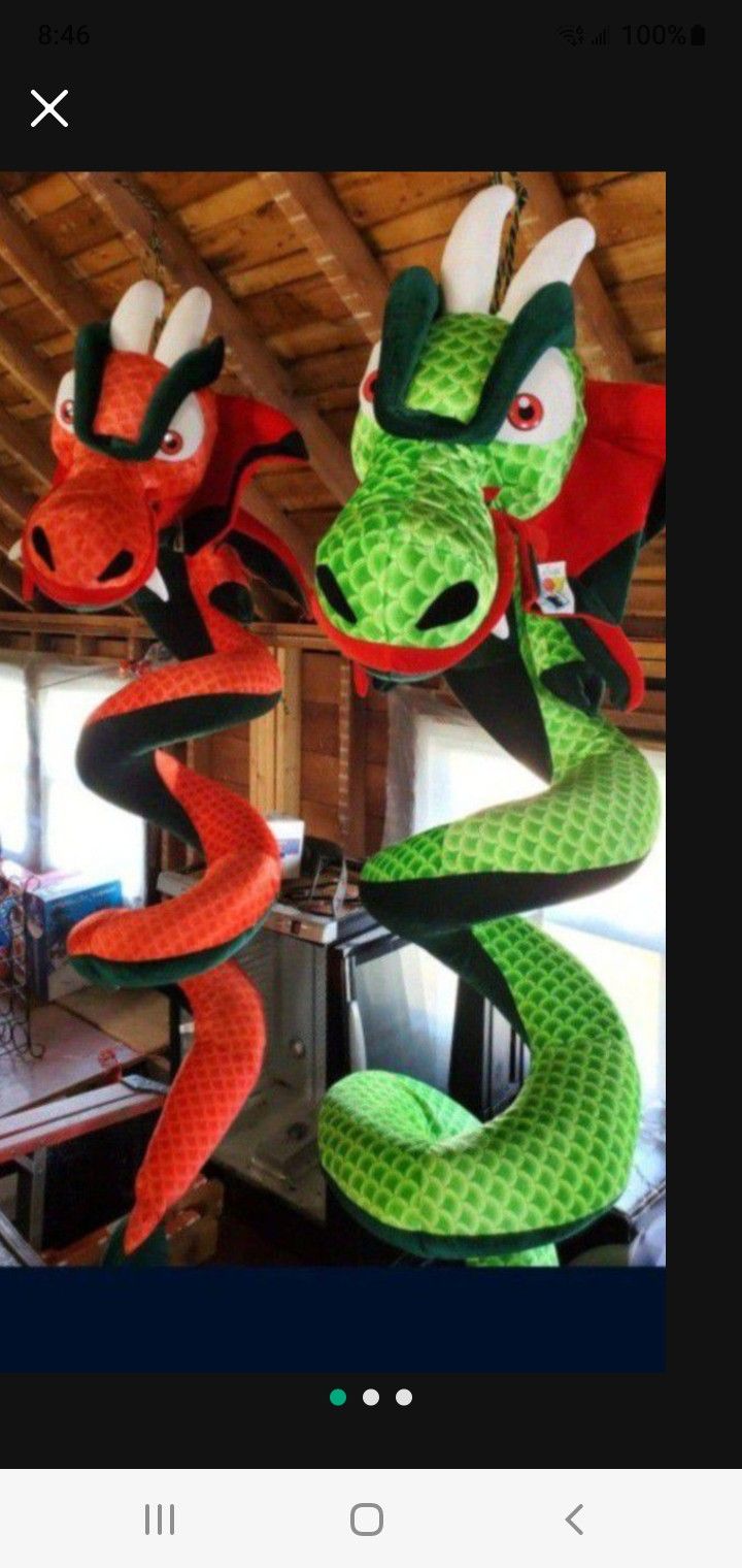 Dragons stuffed animals like new $75 each