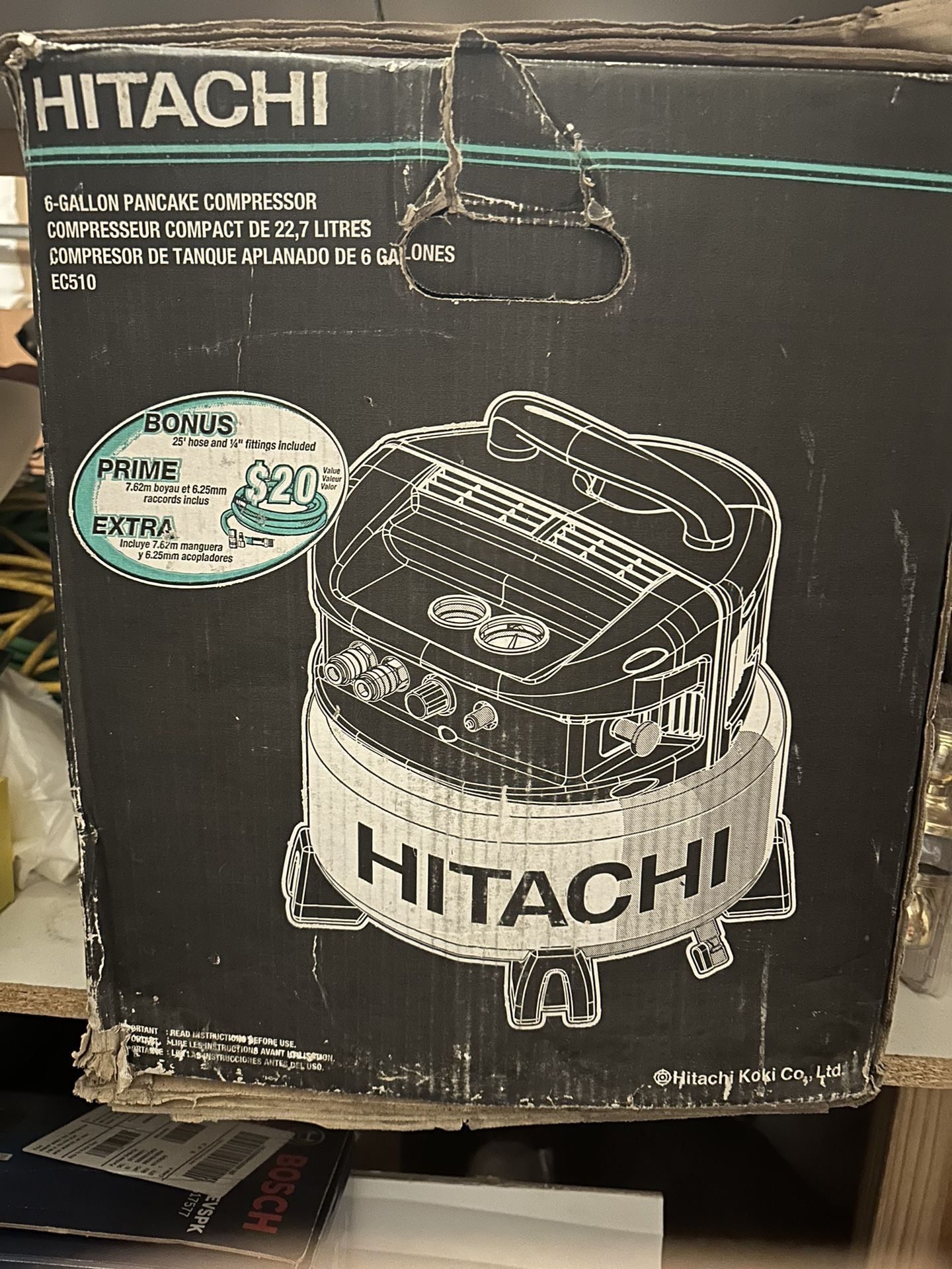 Hitachi 6 Gallón Compresor 